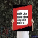Tranh động lực trang trí văn phòng làm việc - Quản lý là hành động, không phải chức vụ - DL090