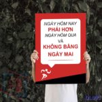 Tranh động lực trang trí văn phòng làm việc - Ngày hôm nay phải hơn ngày hôm qua và không bằng ngày mai - DL093