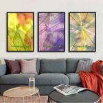 Bộ 3 tranh canvas treo tường Decor Họa tiết lá mùa thu - DC134 - Ảnh 2