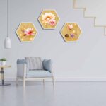 Bộ 3 tranh decor hình lục giác treo tường, thiết kế hiện đại, độc đáo, phù hợp với nhiều không gian - LG021 - Ảnh 2