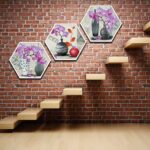 Bộ 3 tranh decor hình lục giác treo tường, thiết kế hiện đại, độc đáo, phù hợp với nhiều không gian - LG020 - Ảnh 2