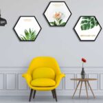 Bộ 3 tranh decor hình lục giác treo tường, thiết kế hiện đại, độc đáo, phù hợp với nhiều không gian - LG018 - Ảnh 2