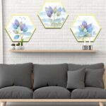Bộ 3 tranh decor hình lục giác treo tường, thiết kế hiện đại, độc đáo, phù hợp với nhiều không gian - LG017 - Ảnh 2