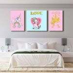 Bộ 3 tranh canvas trang trí phòng trẻ em Kỳ lân một sừng - unicorns cute - TTE002 - Ảnh 2
