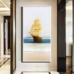 Tranh đơn canvas treo tường Decor Thuyền buồm trên biển - DC202 - Ảnh 2