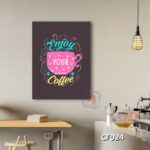 Tranh trang trí quán cafe - Enjoy your coffee - CF024