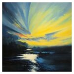 Tranh canvas phong cách màu nước (watercolor) - Chạng vạng - WT011 - Ảnh 3