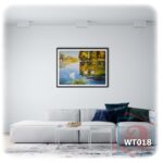 Tranh canvas phong cách màu nước (watercolor) - Gia đình thiên nga - WT018