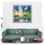 Tranh canvas phong cách màu nước (watercolor) - Cất vó - WT010
