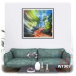 Tranh canvas phong cách màu nước (watercolor) - Đường đất đỏ - WT009