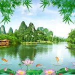 Tranh sơn thủy hữu tình - ST034 - Ảnh 4