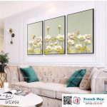 Bộ 3 tranh canvas treo tường Decor Họa tiết hoa nghệ thuật - DC249 - Ảnh 3