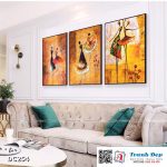 Bộ 3 tranh canvas treo tường Decor Vũ công nghệ thuật - DC254 - Ảnh 3