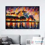 Tranh canvas sơn dầu trường phái ấn tượng (palette knife)  - SD020 - Ảnh 3