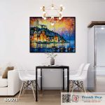 Tranh canvas sơn dầu trường phái ấn tượng (palette knife)  - SD021