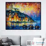 Tranh canvas sơn dầu trường phái ấn tượng (palette knife)  - SD021 - Ảnh 3