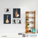 SET 5 tranh canvas decor phong cách minimalist, trừu tượng hiện đại - AR009