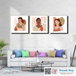 Bộ 3 tranh canvas decor phong cách minimalist, trừu tượng hiện đại - AR046