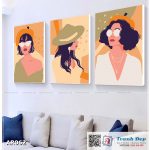 Bộ 3 tranh canvas decor phong cách minimalist, trừu tượng hiện đại - AR062 - Ảnh 2