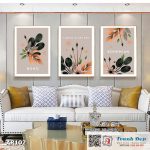 Bộ 3 tranh canvas decor phong cách minimalist, trừu tượng hiện đại - AR102