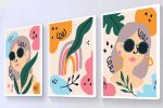 Bộ 3 tranh canvas decor phong cách minimalist, trừu tượng hiện đại - AR054 - Ảnh 3