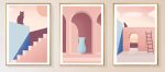 Bộ 3 tranh canvas decor phong cách minimalist, trừu tượng hiện đại - AR094 - Ảnh 3