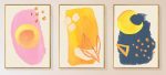 Bộ 3 tranh canvas decor phong cách minimalist, trừu tượng hiện đại - AR095 - Ảnh 3