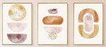Bộ 3 tranh canvas decor phong cách minimalist, trừu tượng hiện đại - AR104 - Ảnh 3