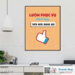 Tranh động lực trang trí phòng làm việc - Luôn phục vụ khách hàng trên mức mong đợi - DL549
