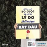 Tranh động lực trang trí phòng làm việc - Khi bạn muốn bỏ cuộc, hãy nhớ lại lý do khiến bạn bắt đầu - DL558 - Ảnh 3
