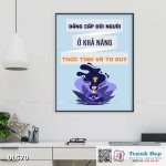 Tranh động lực trang trí phòng làm việc - Đẳng cấp đời người ở khả năng thức tỉnh và tư duy - DL570