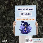 Tranh động lực trang trí phòng làm việc - Đẳng cấp đời người ở khả năng thức tỉnh và tư duy - DL570 - Ảnh 3