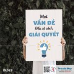 Tranh động lực trang trí phòng làm việc - Mọi vấn đề đều có cách giải quyết - v3 - DL578 - Ảnh 3