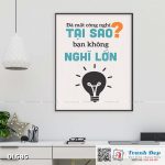 Tranh động lực trang trí phòng làm việc - Đã mất công nghĩ, tại sao bạn không nghĩ lớn? - v2 - DL585