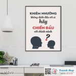 Tranh động lực trang trí phòng làm việc - Khiêm nhường không chiến đấu với ai cả, hãy chiến đấu với chính mình - DL590