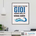 Tranh động lực trang trí phòng làm việc - Người chèo thuyền giỏi không đến từ vùng biển lặng sóng - v2 - DL591