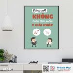Tranh động lực trang trí phòng làm việc - Đừng nói không, luôn tìm kiếm 2 giải pháp - DL610