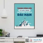 Tranh động lực trang trí phòng làm việc - Thành công lớn là hoàn thành chuỗi các kế hoạch dài hạn - DL611
