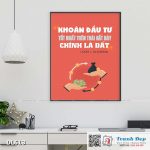 Tranh động lực trang trí phòng làm việc - Khoản đầu tư tốt nhất trên trái đất này chính là đất (Louis J. Glickman) - DL613