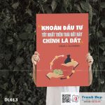 Tranh động lực trang trí phòng làm việc - Khoản đầu tư tốt nhất trên trái đất này chính là đất (Louis J. Glickman) - DL613 - Ảnh 3