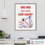 Tranh động lực trang trí phòng làm việc - Mãi mãi tinh thần khởi nghiệp - DL623