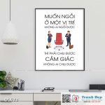 Tranh động lực trang trí phòng làm việc - Muốn ngồi ở một vị trí không ai ngồi được thì phải chịu được cảm giác không ai chịu được - v2 - DL633