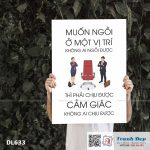 Tranh động lực trang trí phòng làm việc - Muốn ngồi ở một vị trí không ai ngồi được thì phải chịu được cảm giác không ai chịu được - v2 - DL633 - Ảnh 3