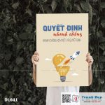 Tranh động lực trang trí phòng làm việc - Quyết định nhanh chóng, nhanh chóng xem xét và quyết định - DL641 - Ảnh 3