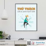 Tranh động lực trang trí phòng làm việc - Thử thách, luôn lạc quan và quyết đoán - DL642