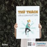 Tranh động lực trang trí phòng làm việc - Thử thách, luôn lạc quan và quyết đoán - DL642 - Ảnh 3