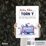 Tranh động lực trang trí phòng làm việc - Toàn tâm toàn ý làm việc bằng cả tấm lòng - DL643 - Ảnh 3