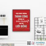 Tranh động lực trang trí văn phòng làm việc - Trên bước đường Thành Công không có dấu chân của kẻ Lười Biếng - DL003 - Ảnh 3