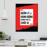 Tranh động lực trang trí văn phòng làm việc - Quản lý là hành động, không phải chức vụ - DL090 - Ảnh 3