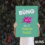 Tranh động lực trang trí văn phòng làm việc - Bùng nổ đạp đổ thách thức - DL105